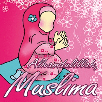 Aufkleber Alhamdulillah Muslima