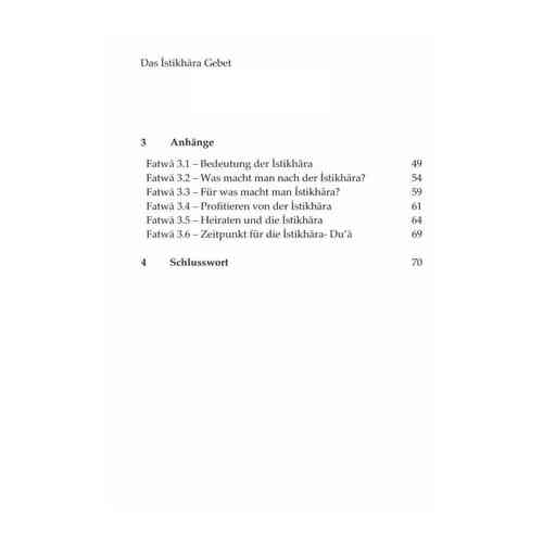 Das Istikhara Gebet - Seine Vorzüge und Regeln der Ausführung - ZAHRAA