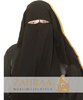 Niqab 3 Layers Black with Nose String & Net