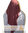 Niqab 3 Layers Dark Red with Nose String