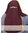 Niqab 3 Layers Dark Red with Nose String