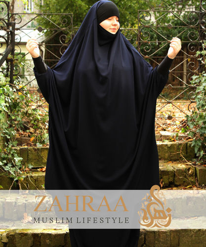 Jilbab Madeeha Jersey Bandeau Black (Khimar & Skirt)