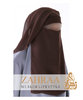 Niqab 2-lagig Braun ohne Steg