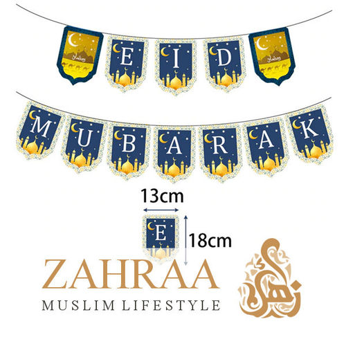 Girlande "Eid Mubarak" Masjid Blau
