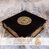 Samtbox mit Quran und Tesbih Schwarz/Gold