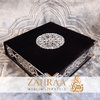 Samtbox mit Quran und Tesbih Schwarz/Silber