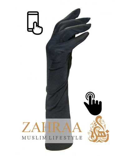 Long Gloves Lycra Touch Black