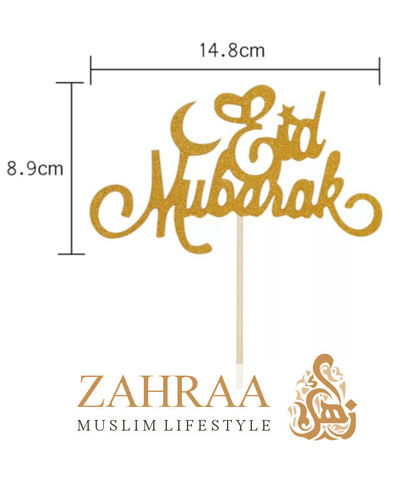 Caketopper Eid Mubarak Gold