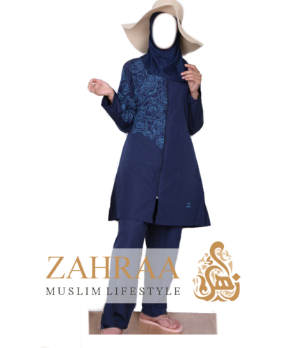 Burkini Blaue Rosen