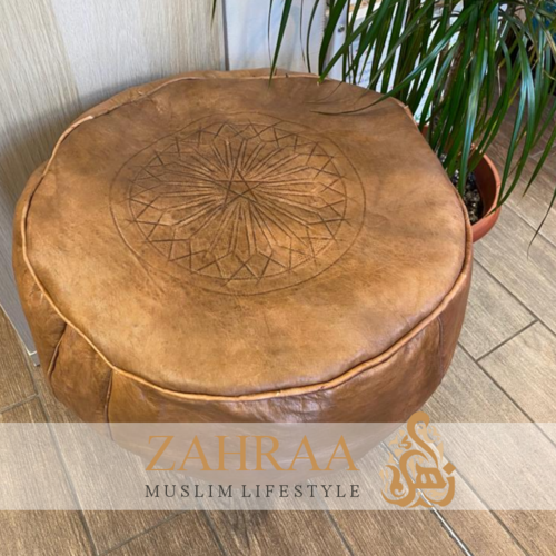 Moroccan Leather Pouf One Colour