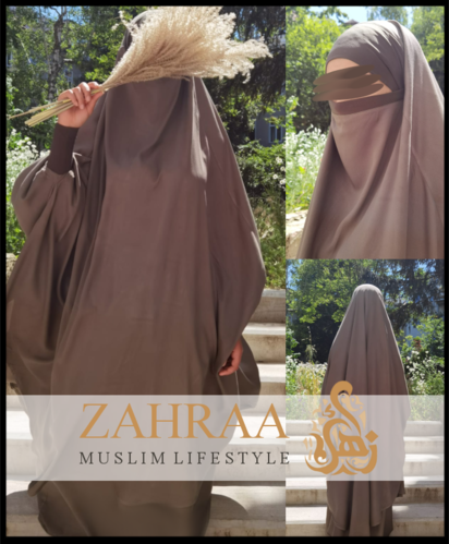 Jilbab Djasia Baumwolle - Jersey Kinn- und Kopfteil (Khimar & Rock)