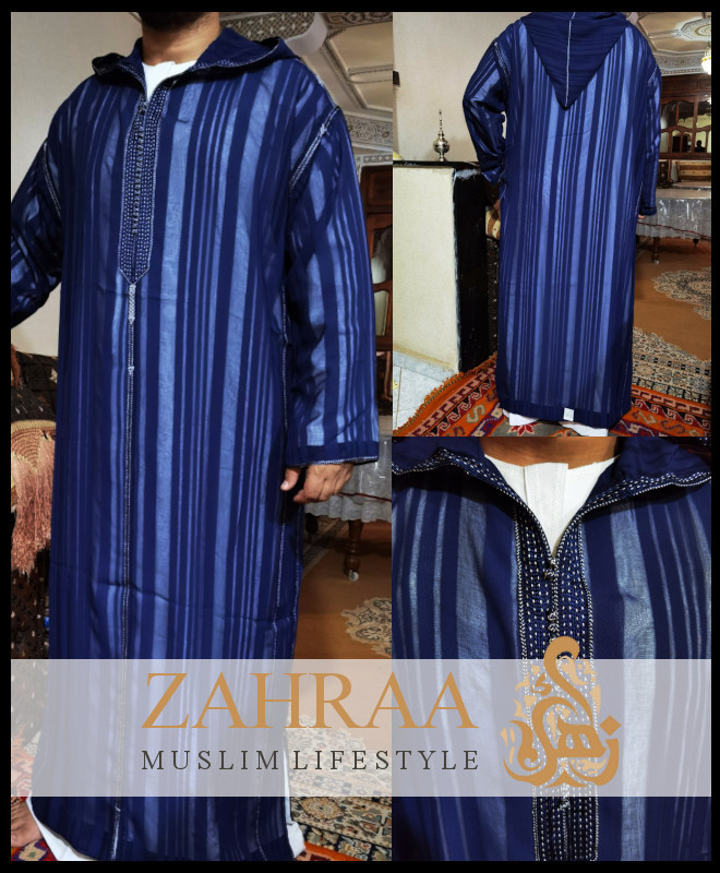 YOSUWOAI Djellaba Herren - Muslim Ramadan Qamis Mit Kapuze Islamisch