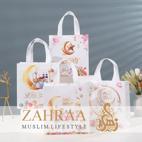 Gift Bag White With Print For Occasions