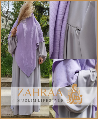 Abaya Hamida Silk mit Zipp