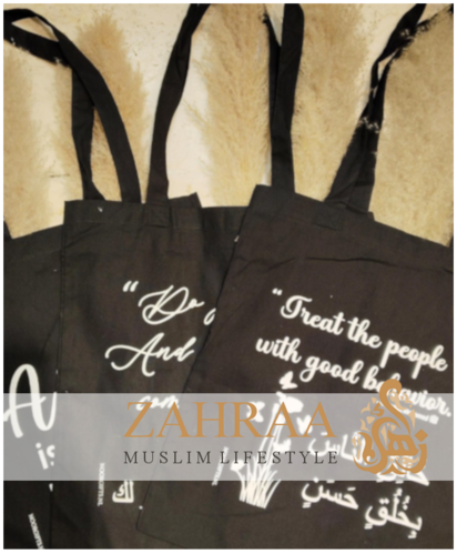 Stofftasche mit arabischer Schrift