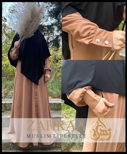 Abaya Djasia Madina Silk with zip caramel approx. 153cm/S