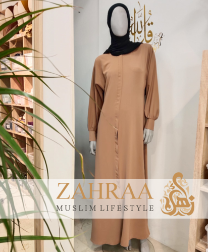 Abaya Djasia Madina Silk mit Zipp karamell ca. 153cm/Gr. L