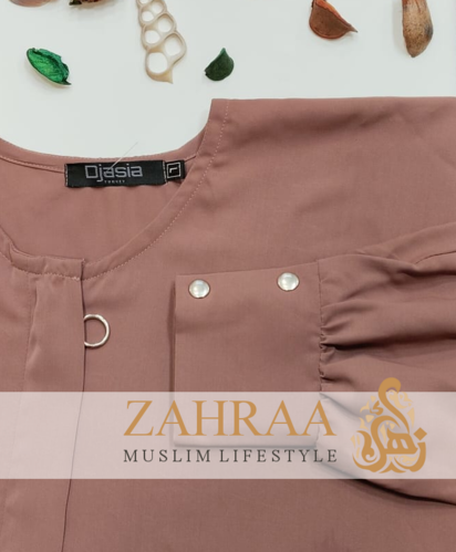 Abaya Djasia Madina Silk mit Zipp dusty rose ca. 151cm/Gr. L