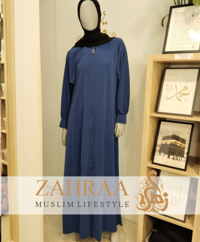 Abaya Djasia Madina Silk mit Zipp royalblau ca. 152cm/Gr. S