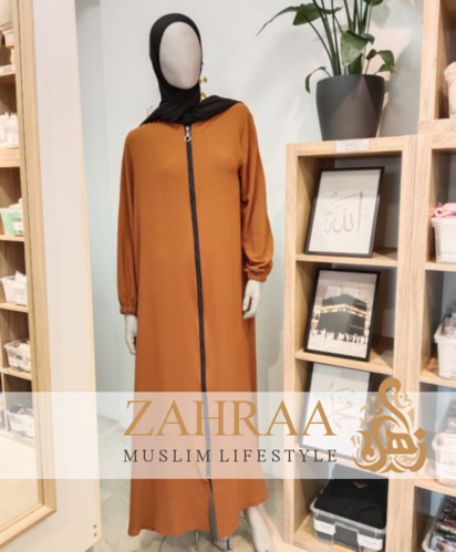 Abaya Djasia Jazz mit Zipp helles Terracotta ca. 146cm/Gr. M