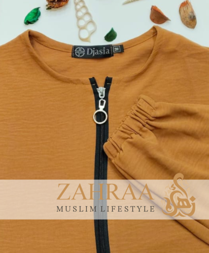 Abaya Djasia Jazz mit Zipp helles Terracotta ca. 146cm/Gr. M