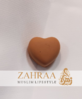 Singlemagnet Herz Elegant Matt Karamell