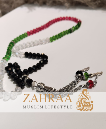 Prayer beads glitter 99 beads Falesteen