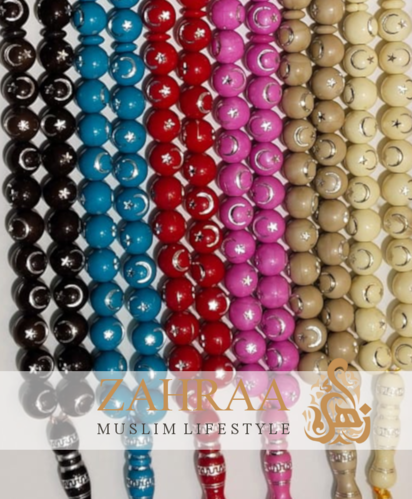 Prayer Beads 33 Pearls Moon & Star