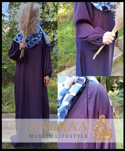 Abaya Silk mit 2 Zipps