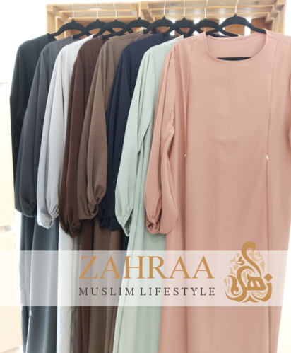 Abaya Silk mit doppeltem Zipp