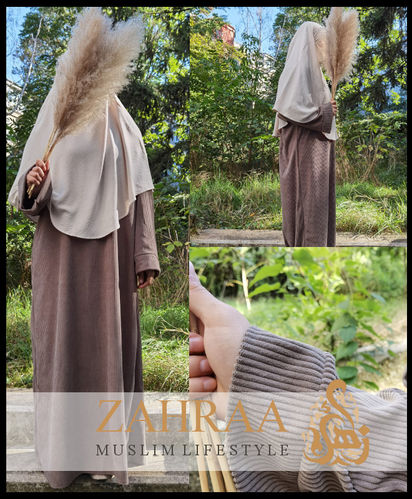 Abaya Winter mit offenen Ärmeln